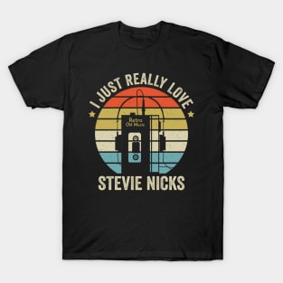 I Just Really Love Stevie Retro Old Music Style T-Shirt